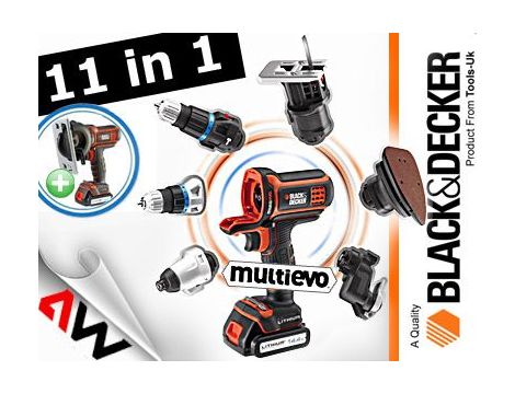 BLACK+DECKER NARZĘDZIE WIELOFUNKCYJNE 18V MT218KB 2x1,5Ah +GŁOWICA WKRĘTARSKA - 7