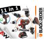 BLACK+DECKER NARZĘDZIE WIELOFUNKCYJNE 18V MT218KB 2x1,5Ah +GŁOWICA WKRĘTARSKA - 2