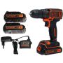 BLACK+DECKER WKRĘTARKA 18V/2x1.5Ah, BDCDC18B - 2