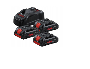BOSCH AKUMULATOR 18V  4,0Ah PROCORE 3szt. + ŁADOWARKA GAL 1880 CV