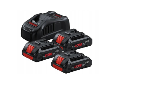 BOSCH AKUMULATOR 18V  4,0Ah PROCORE 3szt. + ŁADOWARKA GAL 1880 CV