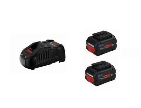 BOSCH AKUMULATOR 18V  5,5Ah PROCORE 2szt. + ŁADOWARKA GAL 1880 CV ...