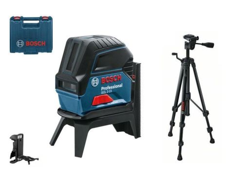 BOSCH LASER KRZYŻOWY GCL 2-15 + UCHWYT RM 1 + ZACISK BM 3 WALIZKA