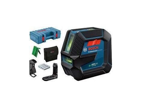 BOSCH LASER KRZYŻOWY GLL 2-15 G ZIELONY + UCHWYT LB 10 + ZACISK DK 10 WALIZKA