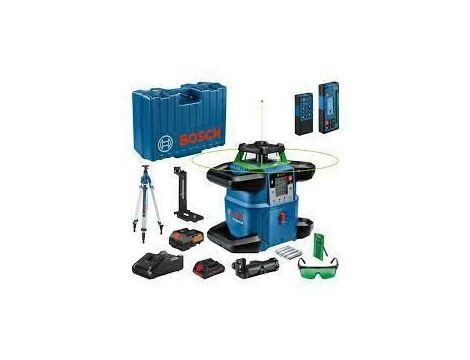 BOSCH LASER OBROTOWY GRL 650 CHVG ZIELONY + ODBIORNIK LR 65 G + PILOT  RC 6 + UCHWYT WM 6 + STATYW BT 300 HD 1xPC4,0Ah WALIZKA
