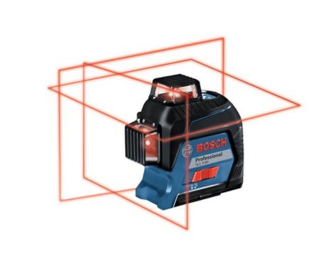 BOSCH LASER PŁASZCZYZNOWY GLL 3-80 3x360° CZERWONY WALIZKA
