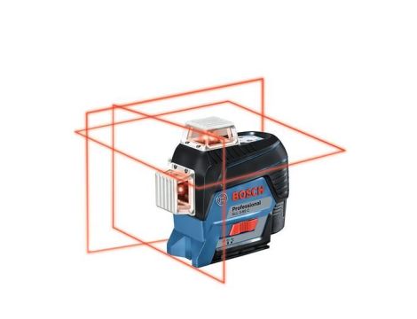 BOSCH LASER PŁASZCZYZNOWY GLL 3-80 C 3x360° CZERWONY