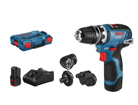 BOSCH WKRĘTARKA 12V GSR 12V-35 FC 2x3,0Ah 35/20Nm WYMIENNE GŁOWICE +4x GFA LB