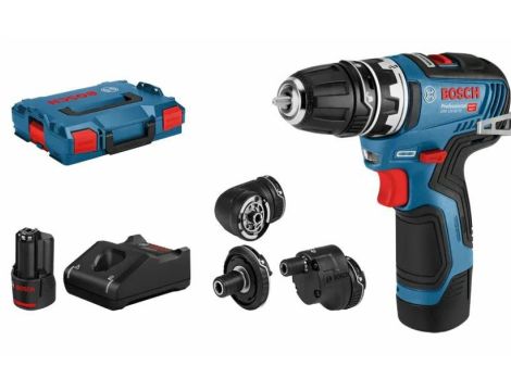 BOSCH WKRĘTARKA 12V GSR 12V-35 FC 2x3,0Ah 35/20Nm WYMIENNE GŁOWICE +5x GFA LB