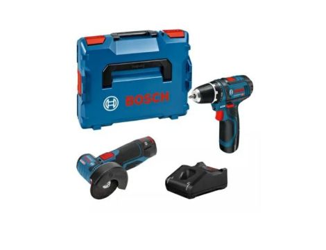 BOSCH ZESTAW COMBO 12V (GSR 12V-15, GWS 12V-76) 2x2,0Ah LB
