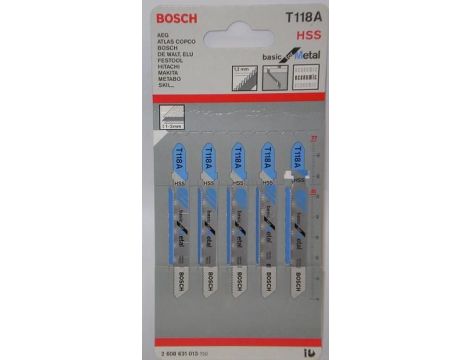 BOSCH BRZESZCZOT T118A  /5szt./METAL - 2
