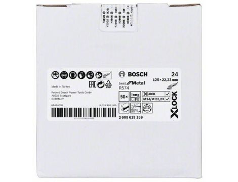 BOSCH FIBRA KRĄŻEK METAL 125 gr. 24 X-LOCK - 2
