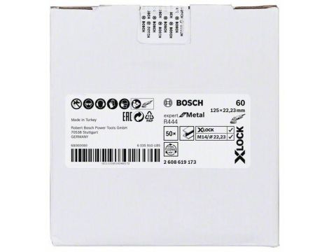 BOSCH FIBRA KRĄŻEK METAL 125 gr. 60 R444 X-LOCK - 2