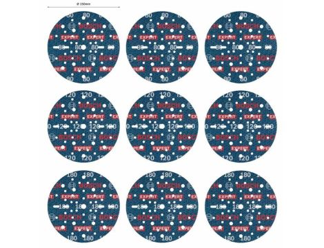 BOSCH FOLIA ŚCIERNA 150mm MIX  9szt.