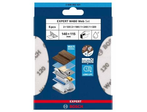 BOSCH GĄBKA ŚCIERNA MIX /6szt.