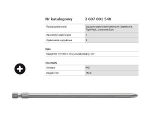 BOSCH KOŃCÓWKA EH PH2x152mm   /1szt.