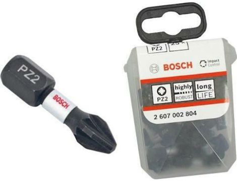 BOSCH KOŃCÓWKA IMP. PZ2 x 25mm   25szt.