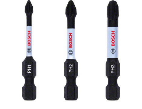 BOSCH KOŃCÓWKA IMPACT kpl. 3szt. PH1/PH2/PH3 x 50mm
