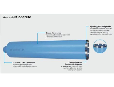 BOSCH KORONA DIAMENTOWA  62/450mm 1 1/4"