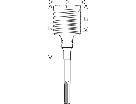 BOSCH KORONA SDS MAX-9  68x420mm KPL. - 3