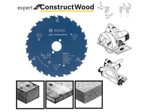 BOSCH PIŁA EXP.CONSTRUCT WOOD 210x30x30z MAT. Z GOŹDZIAMI, Z BET. ITD
