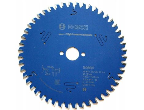 BOSCH PIŁA EXP.H.PRESSURE.LAM 165x20x48z PŁYTY HPL, TRESPA.