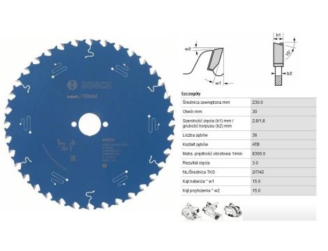 BOSCH PIŁA EXP.WOOD 230x30x36z