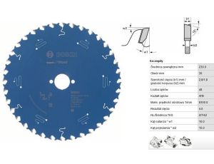 BOSCH PIŁA EXP.WOOD 230x30x48z...