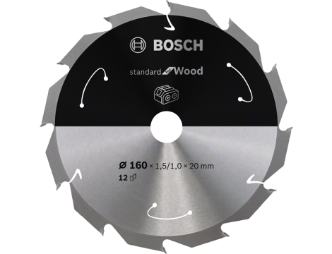 BOSCH PIŁA STANDARD WOOD ACCU 160x20x12z - 2