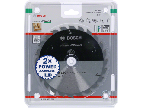 BOSCH PIŁA STANDARD WOOD ACCU 160x20x24z