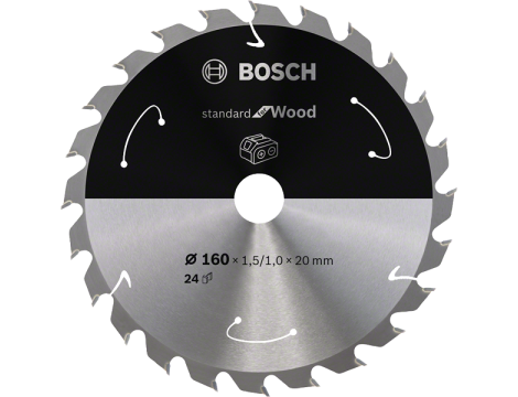 BOSCH PIŁA STANDARD WOOD ACCU 160x20x24z - 2