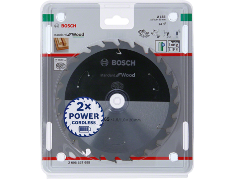 BOSCH PIŁA STANDARD WOOD ACCU 165x20x24z