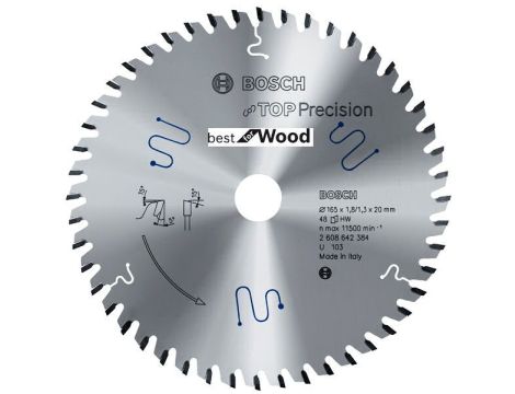 BOSCH PIŁA TOP.WOOD 165x20x48z x1,8 @
