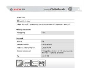 BOSCH S1125VFR 225mm  BIMETAL /5szt.
