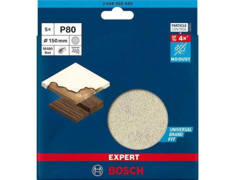BOSCH SIATKA ŚCIERNA 225mm EXPERT M480  gr. 80  150 /5szt.