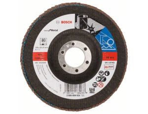 BOSCH ŚCIERNICA LISTKOWA 125mm X571 P 80 BEST FOR METAL WYPUKŁA