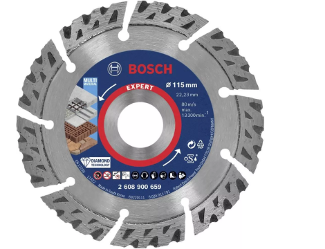 BOSCH TARCZA DIAM.SEGMENT 115x22.23x2.2mm EXPERT MULTI MATERIAL