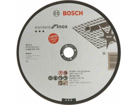 BOSCH TARCZA MET.230mm x 1,9mm x 22mm STANDARD FOR INOX