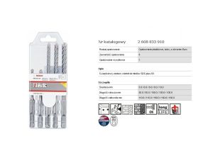 BOSCH WIERTŁO SDS PLUS-5X KPL. 5szt. 5/6/6/8/10x110/160mm
