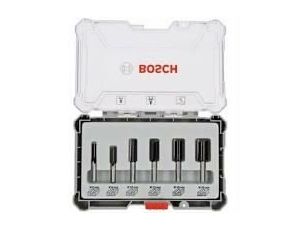 BOSCH ZESTAW FREZÓW  6szt. UCHWYT 1/4 PROSTE