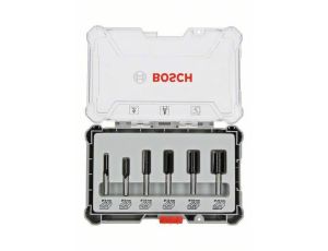 BOSCH ZESTAW FREZÓW  6szt. UCHWYT 6mm PROSTE