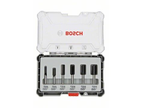 BOSCH ZESTAW FREZÓW  6szt. UCHWYT 6mm PROSTE
