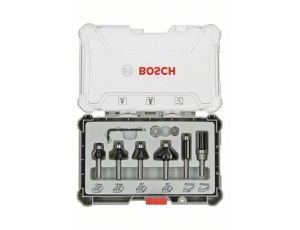 BOSCH ZESTAW FREZÓW  6szt. UCHWYT 6mm TRIM & EDGING