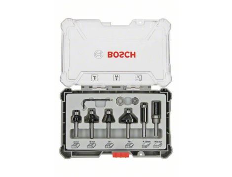 BOSCH ZESTAW FREZÓW  6szt. UCHWYT 8mm TRIM & EDGING