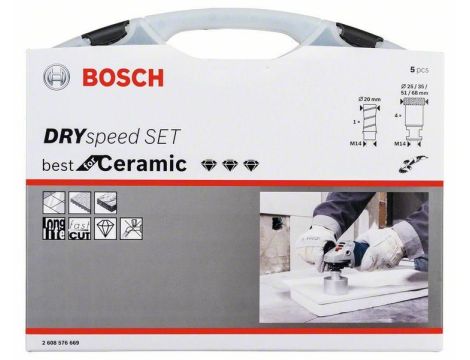 BOSCH ZESTAW KORON DRY SPEED 5el. 25 / 35 / 51 /68 +FREZ