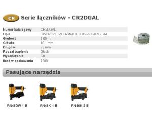 BOSTITCH GWOŹDZIE CR 15` 25mm PAPOWE GAL7.2M ...