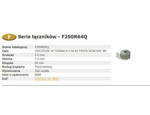 BOSTITCH GWOŹDZIE F 2,5-64 R Q