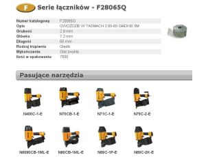 BOSTITCH GWOŹDZIE F 2,80-65 P Q 7,5m