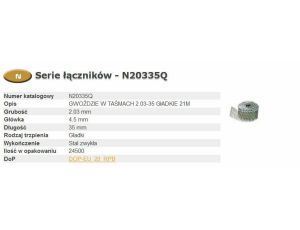 BOSTITCH GWOŹDZIE N55  2,03-35 Q 25,5m...