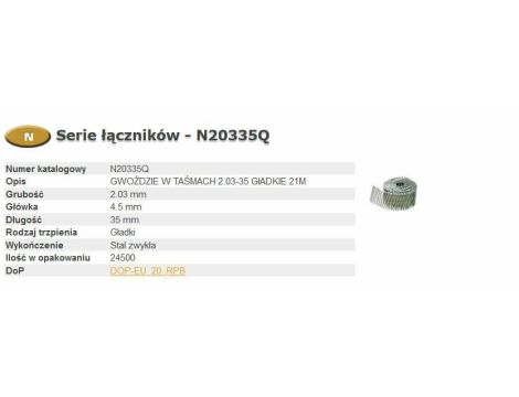 BOSTITCH GWOŹDZIE N55  2,03-55 Q 17,5m...